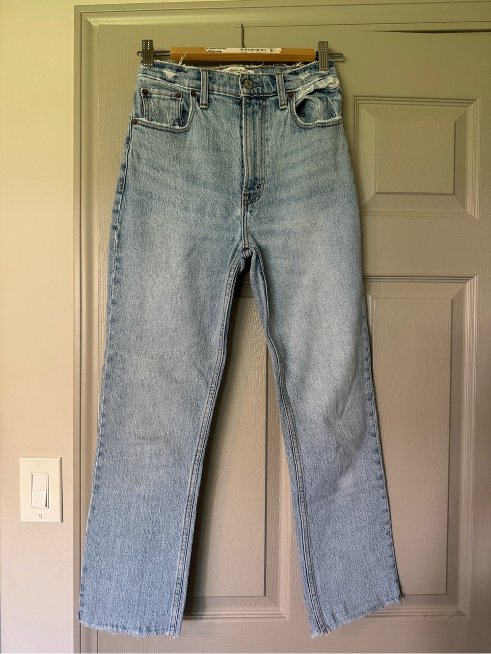 Light Wash Straight Leg Jeans